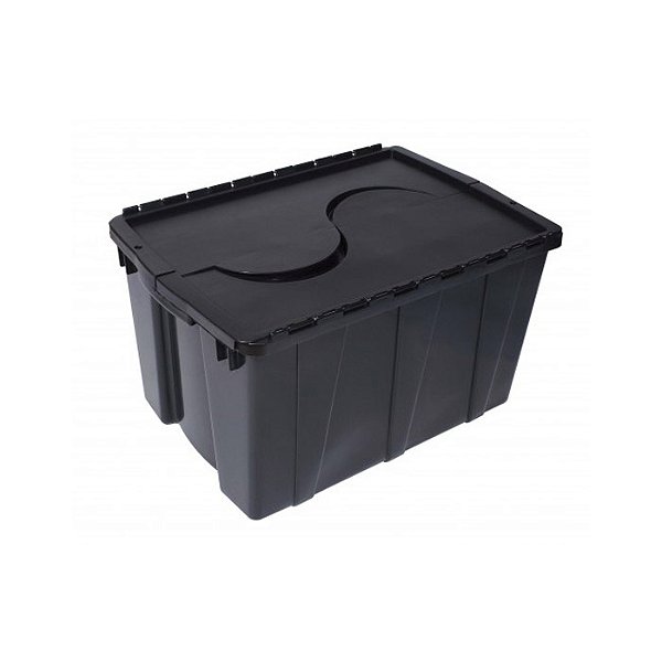 Caixa Organizadora Container Preta 56 Litros 57,5x39,5x32 cm (1 unid)