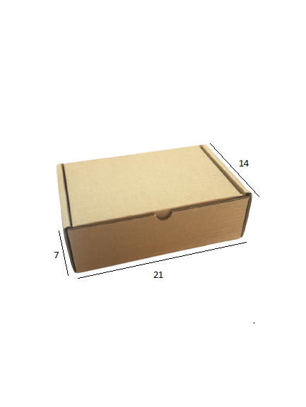 Caixa de Papelão para Envio S-01 21x14x7 cm Parda (Pacote c/ 30 unids)