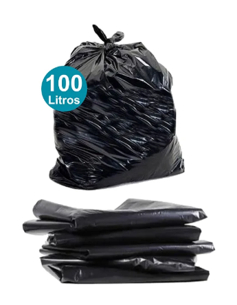 Saco De Lixo Preto Super Reforçado 100 Litros-5kg