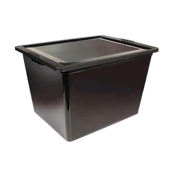 Caixa Organizadora Plástico Preto 28L - 26,8x32,3x41,9 cm - OR19 - São Bernardo