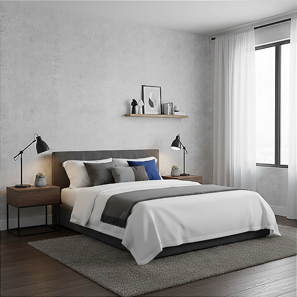 Papel de Parede Texturizado Cimento Queimado Claro - PP441