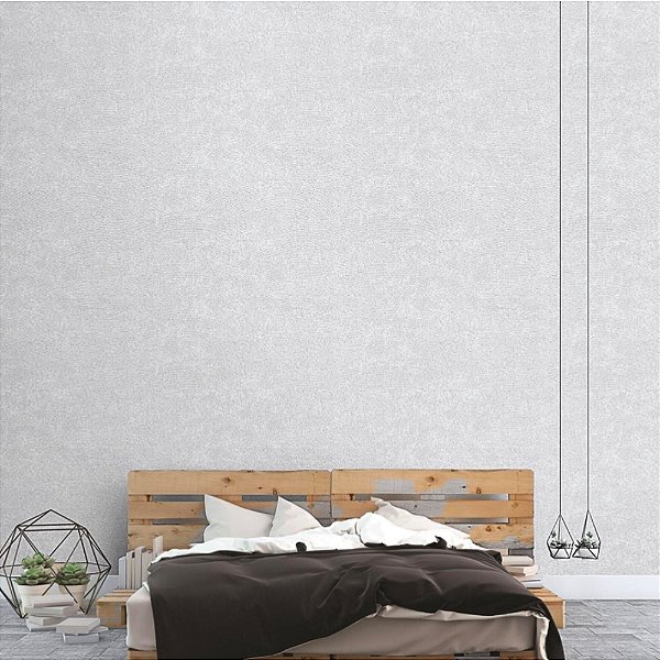 Papel de Parede Texturizado Onda Minimalista Cimento Claro - PP436-1