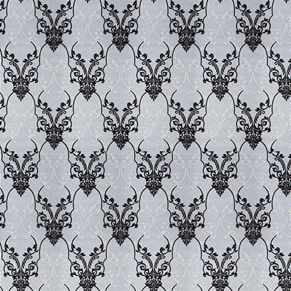 Papel de Parede Texturizado Arabesco Preto Metalizado - PP369