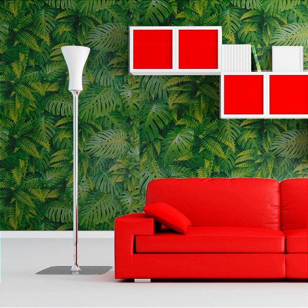 Papel de Parede Texturizado Folhas Tropicais - PP320