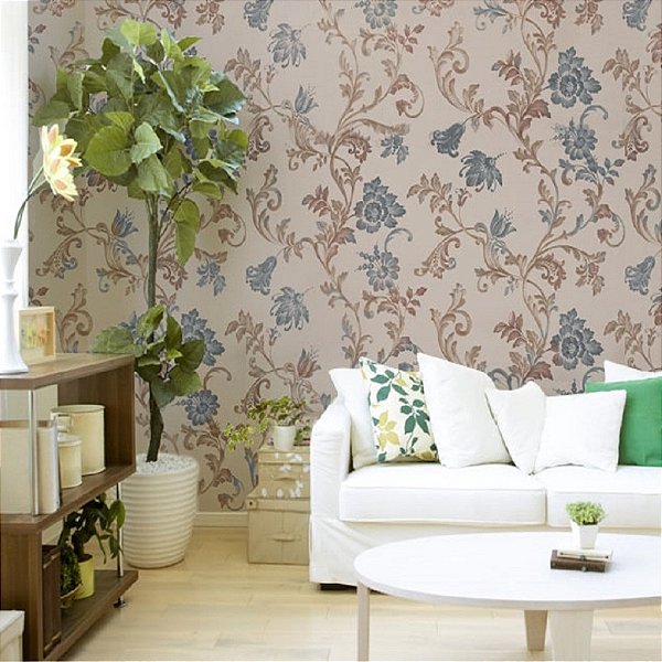 Papel de Parede Texturizado Floral Alto Relevo - PP257-1