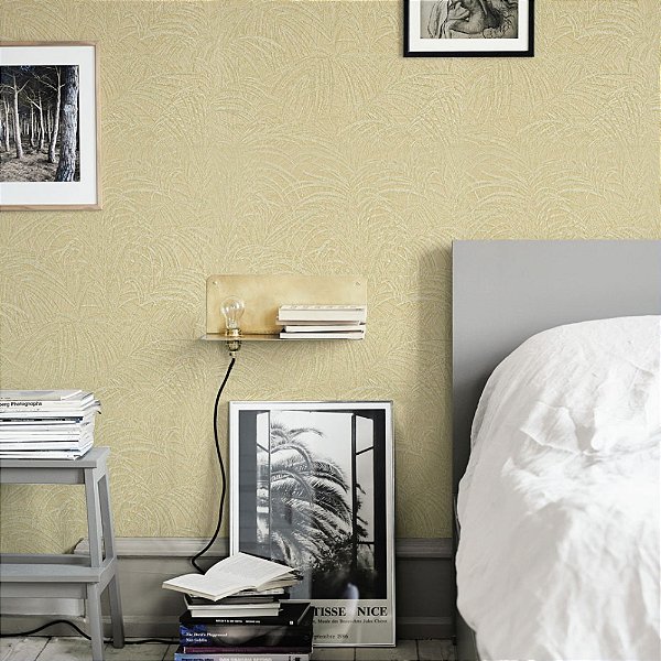 Papel de Parede Texturizado Folha de Bambu Tropical - PP238-1