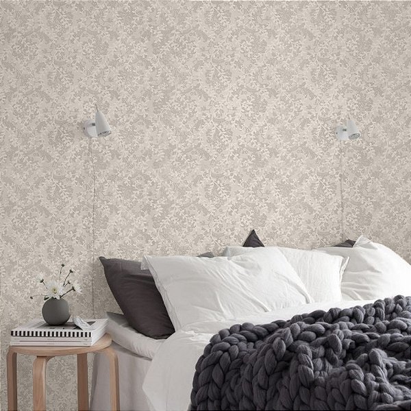 Papel de Parede Texturizado Floral Off-White - PP233-1