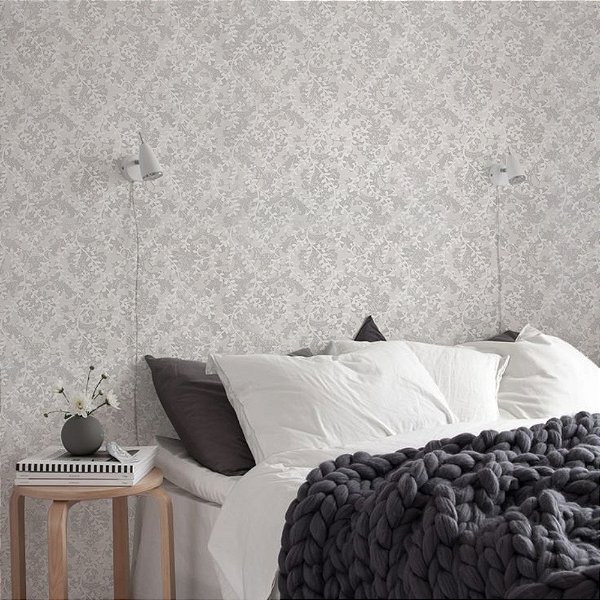 Papel de Parede Texturizado Floral Off-White - PP233