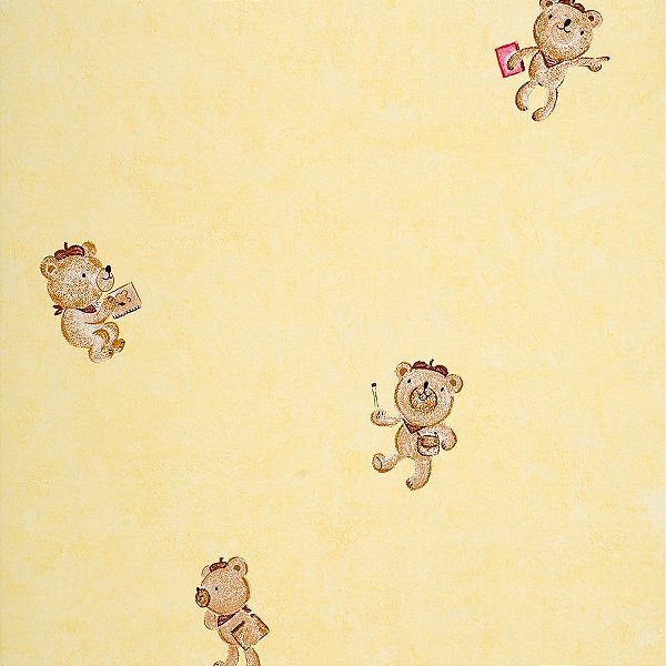 Papel de Parede Texturizado Infantil Ursinhos Happy World - PP203-1