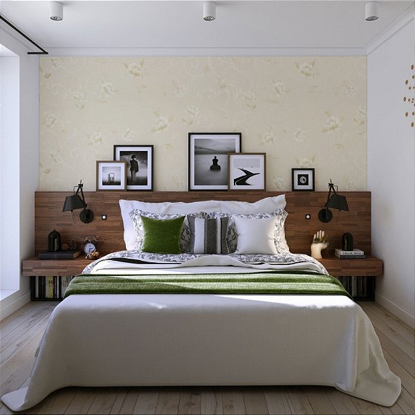 Papel de Parede Texturizado Floral Nobless - PP082