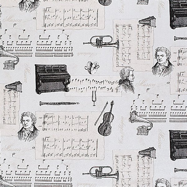 Papel de Parede Texturizado Musical Olivia - PP020