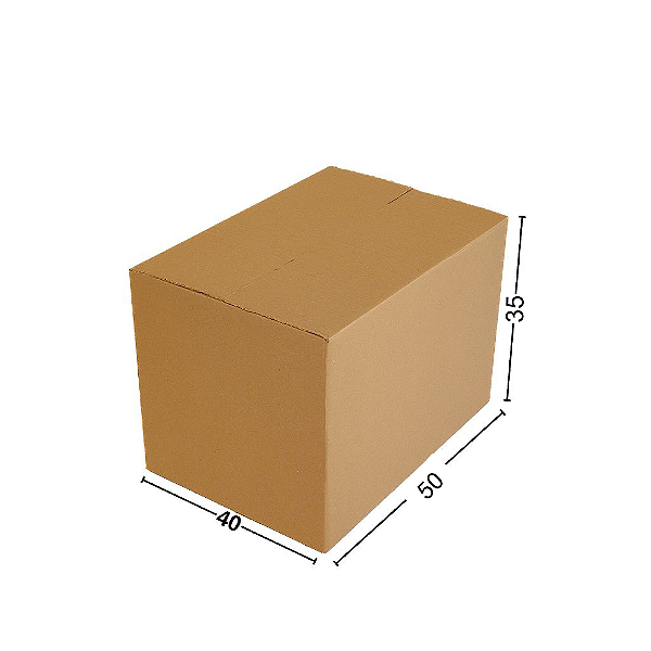Caixa de Papelão para Transporte e Mudança N.09 50x40x35 cm Parda (Pacote c/ 5 unids)
