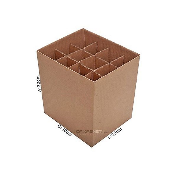 Caixa para Bebidas e Garrafas N.03 (12 Garrafas) 30x25X32 cm (Pacote c/ 5 unids)