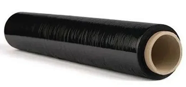 Filme Stretch Preto 50cm x 0,25 micras com tubete (1unid)