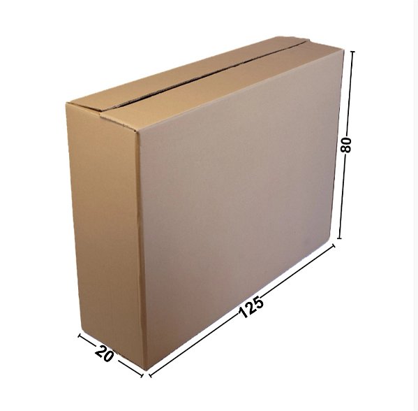 Caixa de Papelão para Transporte de Televisão LCD/LED  125x20x80 cm Parda (1 unid)