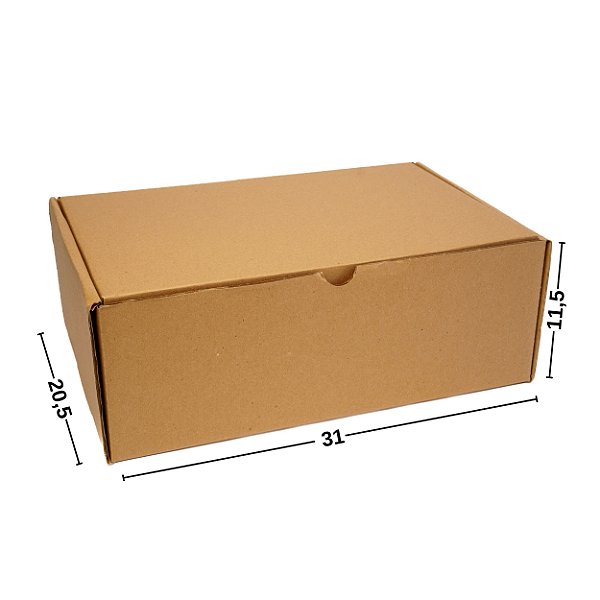 Caixa de Papelão para Envio S-03 31x20,5x11,5 cm Parda