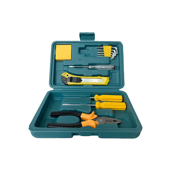 Kit Ferramentas 11 Peças com Maleta Compacta Consertos Domésticos e Veicular