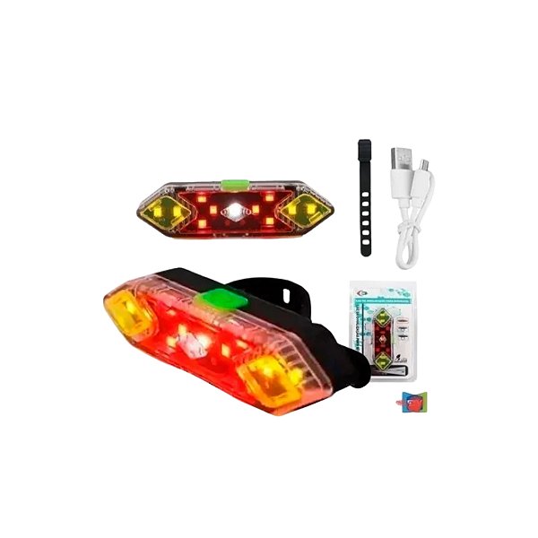 Sinalizador Para Bicicleta Lanterna Traseira Bike Led W11 envio 24hr