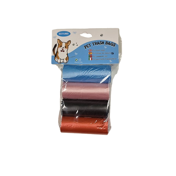 KIT 4 Refil Cata Caca Saco Lixo Pet Saco Higiênico Pet Cachorro Gato