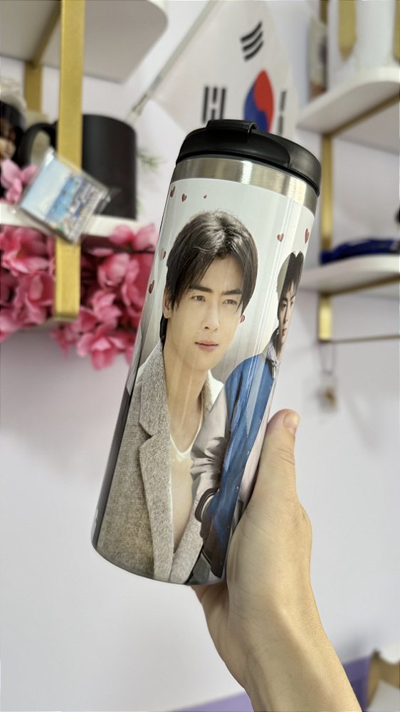 COPO TÉRMICO INOX BRANCO - CHA EUN-WOO