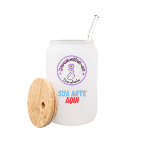 Copo com canudo -  Personalizado