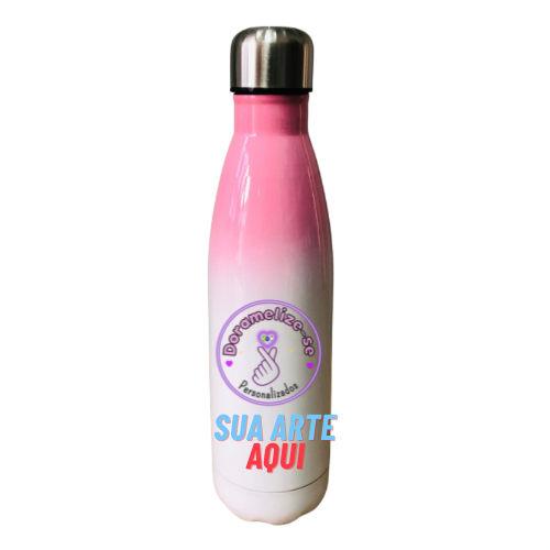 Squeeze Térmica Inox - Degradê Rosa
