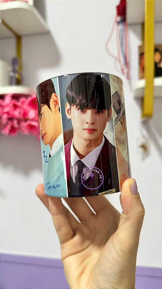 Caneca Alça coração- Cha Eun-woo ( Collage)