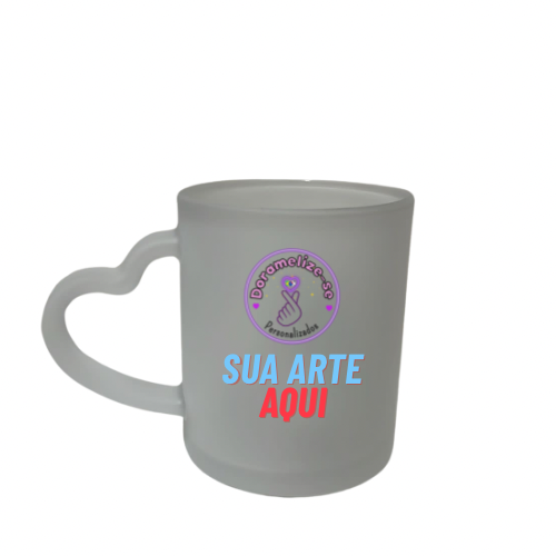 Caneca Fosca alça coração - Personalize do seu jeito