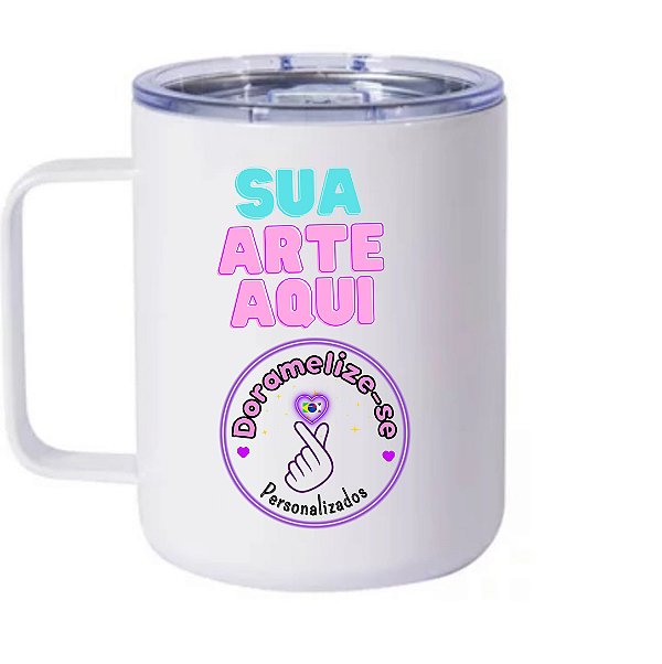 Caneca Térmica Inox Branca - 370ml