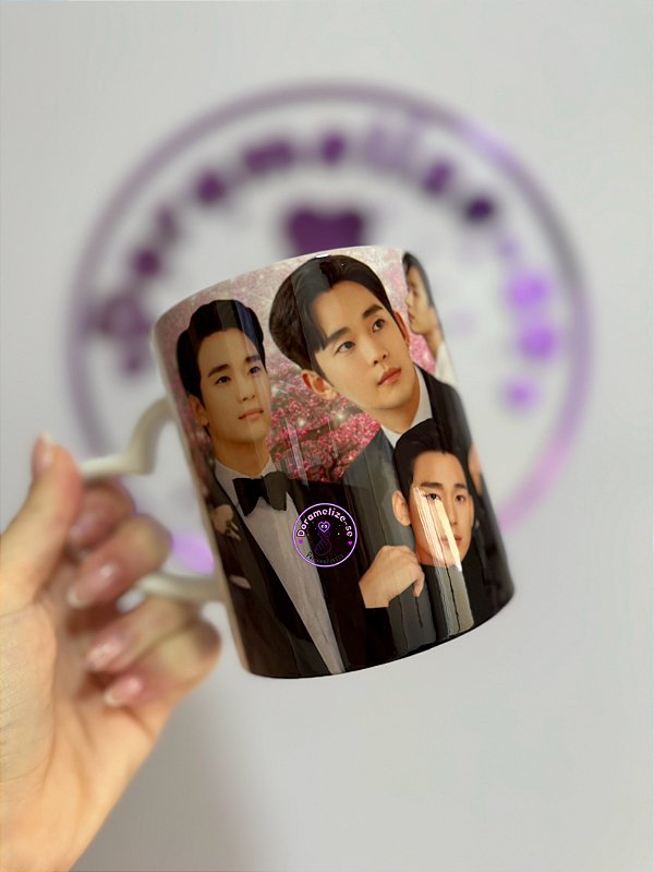Caneca alça coração - Kim Soo-hyun