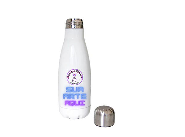 Squeeze Garrafa Inox Branca 500ml