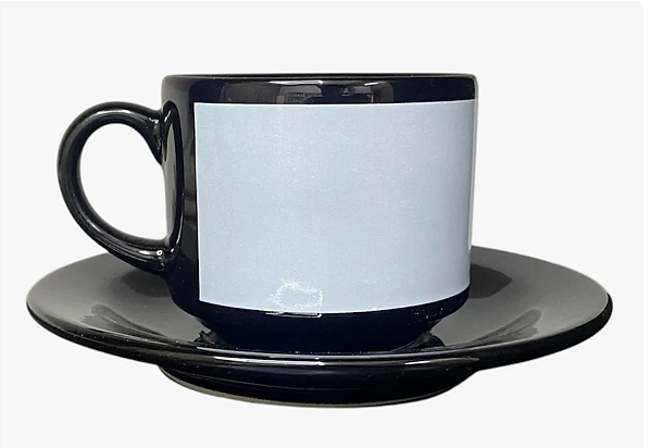 Jogo  Xícara com pires - Preto