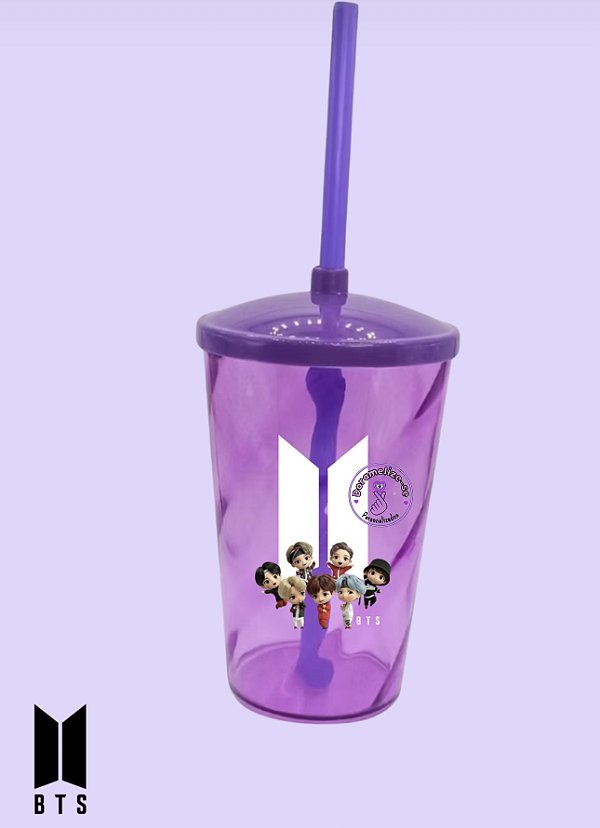 Copo BTS Roxo – Edição Exclusiva