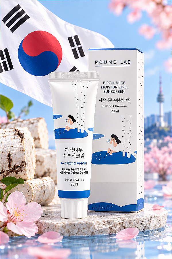 Protetor Solar Round Lab Birch Juice Moisturizing Sunscreen SPF 50+ PA++++ – 20mlml