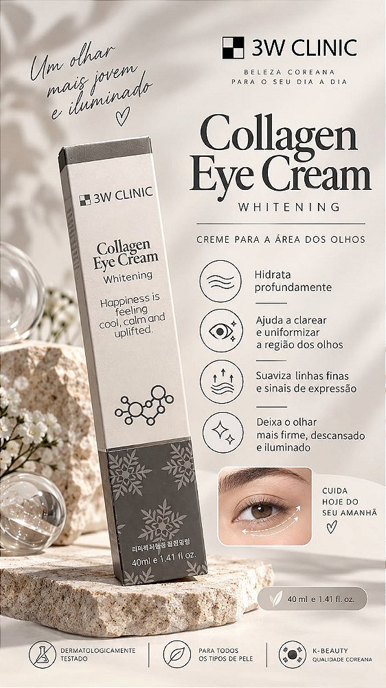 🤍 3W CLINIC COLLAGEN EYE CREAM WHITENING