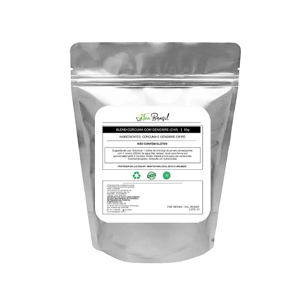 Blend De Chá Cúrcuma com Gengibre em pó 50g