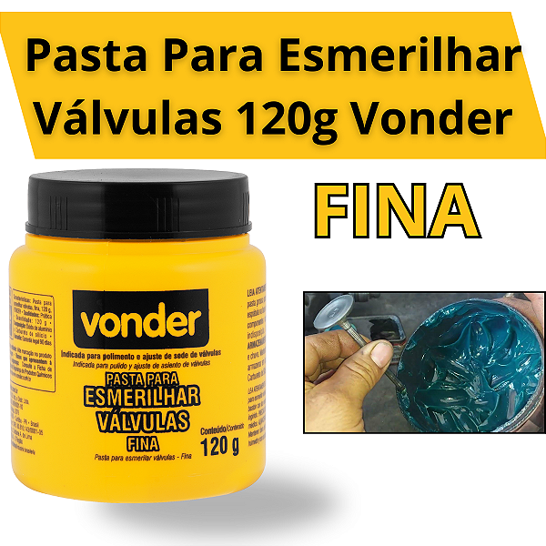 Pasta Fina Para Esmerilhar Válvulas 120 Gramas Vonder