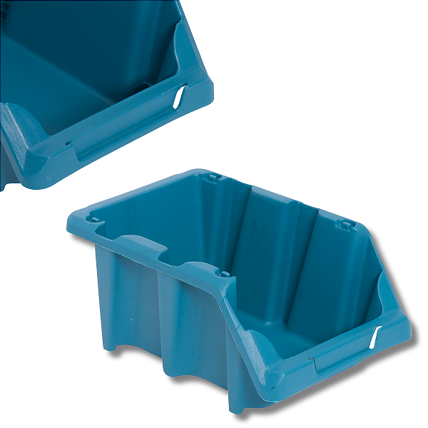 Gaveteiro De Plástico Azul N° 5 12cmx15cmx26cm Vonder