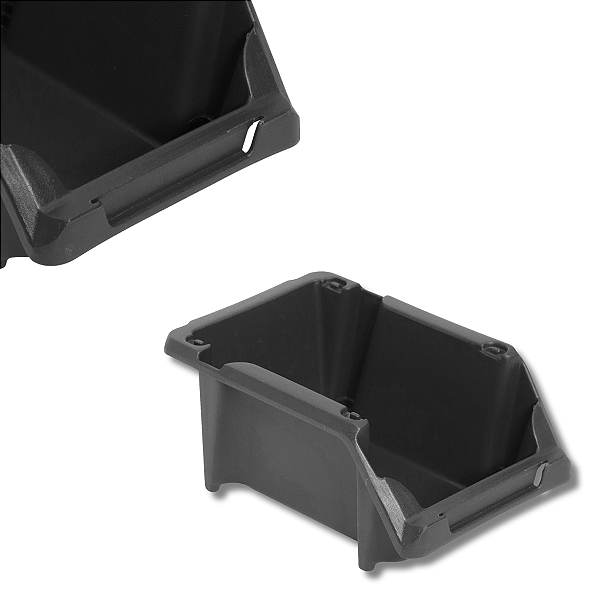 Gaveteiro De Plástico Preto N° 3 8cmx10,4cmx17,6cm Vonder
