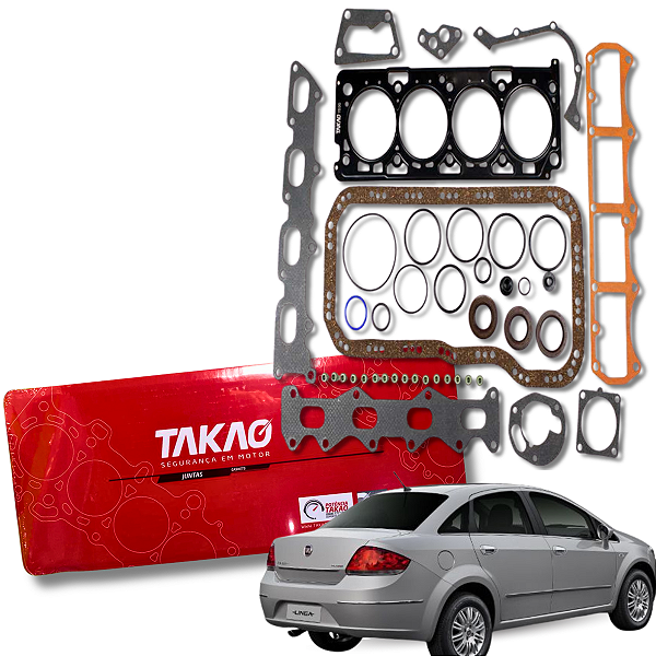 Jogo de Juntas Completo Chapa Fiat Linea 1.9 16v Sem Retentor Traseiro Takao
