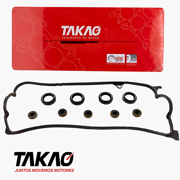 Kit Junta da Tampa de Válvulas Honda Civic 1.7 16v 2001 A 2006 D17 com Vedação Vela Takao