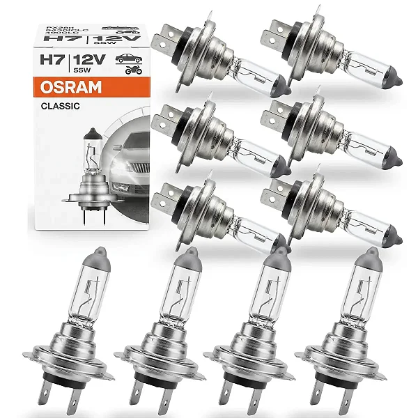 10 Lâmpadas H7 12v 55w Original Osram