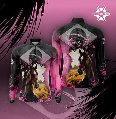 CAMISA CAVALGADA ROSA -infantil