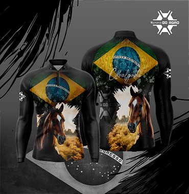 CAMISA CAVALGADA PRETO-infantil