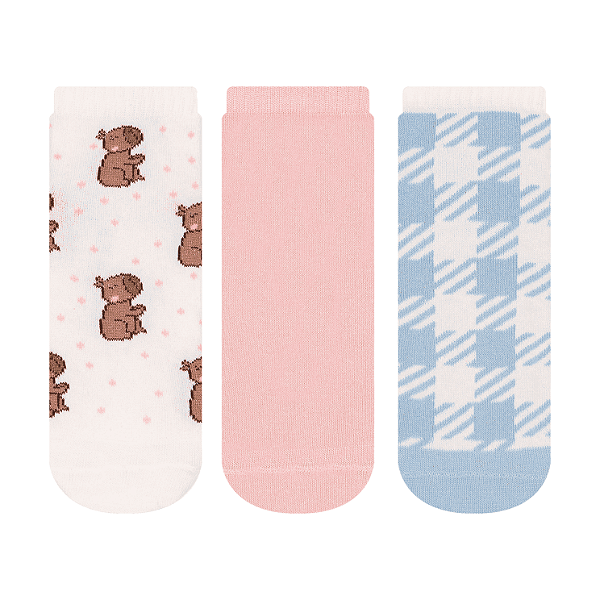 Kit 3 Pares Cano Curto Juvenil - Tam 34 a 38