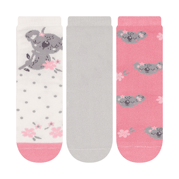 Kit 3 Pares Soquete Juvenil - Tam 34 a 38