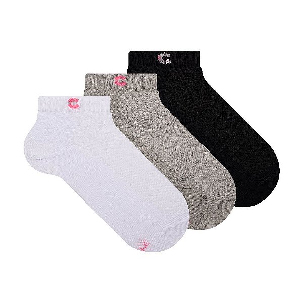 Kit 3 Pares Cano Curto - Tam 34 a 39