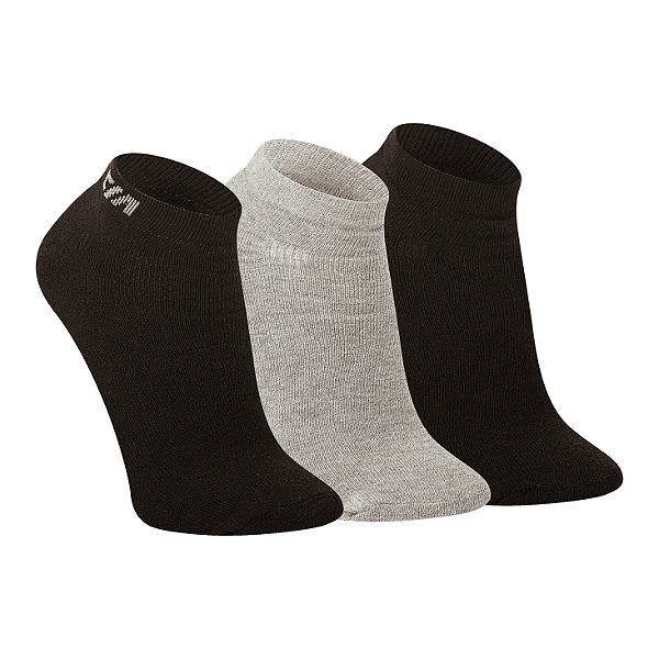 Kit com 3 Pares Cano Curto Esportiva - Tam 39 a 42