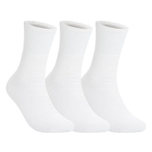 Kit 3 Pares Cano Longo Esportiva - Tam 39 a 42