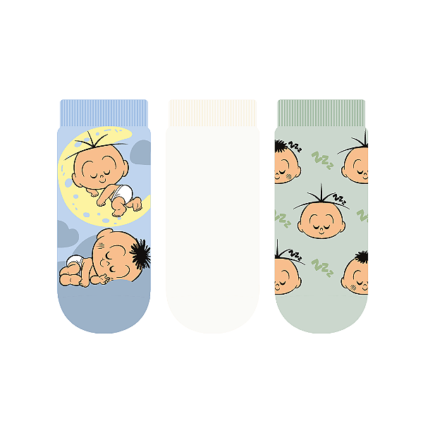 Kit 3 Pares Soquete Bebê - Tam 17 a 22